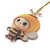 Cute Bees Acrylic Pendant Decoration HJEW-G026-01E-3