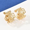 304 Stainless Steel Hollow Flower Stud Earrings LS-EJEW-A138-06G-3