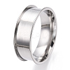 201 Stainless Steel Grooved Finger Ring Settings STAS-WH0047-8mm-26S-2