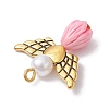 Resin Imitation Pearl Pendants PALLOY-JF02565-09-3