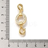 Brass Micro Pave Clear Cubic Zirconia Fold Over Clasps KK-H480-33G-3
