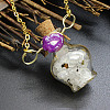 Natural Quartz Crystal Chips Perfume Bottle Necklace BOTT-PW0008-01A-1