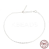 925 Sterling Silver Twisted Bracelets BJEW-G680-01S-1