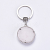 Natural Rose Quartz Keychain KEYC-G043-B10-2