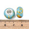 Opaque Resin Rondelle European Beads RESI-Z046-01B-3