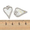 Brass Micro Pave Clear Cubic Zirconia Pendants KK-L211-015P-01-3