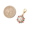 10Pcs Christmas Alloy Enamel Pendant Decorations HJEW-JM03681-3