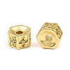 Brass Cubic Zirconia Beads KK-K346-08G-2