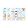 96Pcs Electroplated Transparent Glass Charms EGLA-N006-071-2