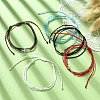 5Pcs 5 Colors Waxed Polyester Cords Multi-strand Bracelets Set BJEW-JB09632-S-5