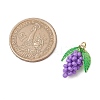 Glass Seed Beaded Grape Pendants PALLOY-MZ00467-02-2