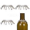 4Pcs Brass Glass Rhinestone Wine Bottle Charms Decoration HJEW-OC00171-1