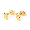 304 Stainless Steel Tiny Rabbit Stud Earrings with 316 Stainless Steel Pins for Women EJEW-J043-04G-1