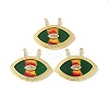 Brass Micro Pave Cubic Zirconia Pendants KK-F892-03G-1