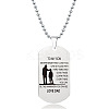 201 Stainless Steel To My Son Dog Tag Pendant Ball Chain Necklaces FS-WG527E6-04-1