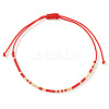 Bohemian Glass Seed Bead Braided Bead Bracelets ML0105-8-1