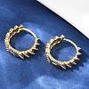 Brass Twist Hoop Earrings EJEW-G446-03G-1