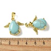 Synthetic Turquoise Pendants KK-F888-01G-22-3