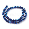 Non-Magnetic Synthetic Hematite Beads Strands X-G-C019-8mm-2