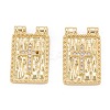 Brass Micro Pave Cubic Zirconia Pendant ZIRC-P089-03G-2