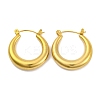 Moon Ion Plating(IP) 304 Stainless Steel Hoop Earrings EJEW-H013-10G-1