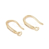 Brass Micro Pave Clear Cubic Zirconia Earring Hooks KK-G415-27G-1