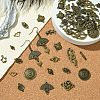 60Pcs 15 Styles Tibetan Style Alloy Connector Charms FIND-YW0005-19-5