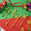 5Pcs Alloy and Brass Bar Beadable Keychain for Jewelry Making DIY Crafts DIY-SW0001-16B-4