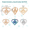 30Pcs 3 Colors Alloy Pendants FIND-GA0005-50-2