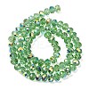 Electroplate Transparent Glass Beads Strands EGLA-A046-01C-04-3