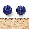 Stripe Pattern Polymer Clay Rhinestone Beads CLAY-NH0001-01I-3