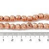 Electroplated Natural Lava Rock Beads Strands G-I360-N01-03-4