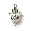 Tibetan Style Alloy Hamsa Hand Beads Links Connectors PALLOY-JF00950-1