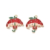 Rack Plating Alloy Enamel Pendants ENAM-N056-424-1