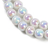 Baking Paint Electroplate Glass Beads Strands GLAA-G120-01A-3