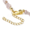 Natural Rose Quartz Anklets AJEW-AN00592-07-4