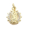 Brass Micro Pave Cubic Zirconia Pendants KK-P336-04B-G-1