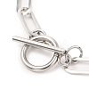 Tarnish Resistant Unisex 304 Stainless Steel Paperclip Chain Bracelets LS-BJEW-H541-03A-P-2