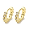 Rack Plating Brass Micro Pave Clear Cubic Zirconia Huggie Hoop Earrings for Women EJEW-C097-13G-09-1