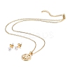 304 Stainless Steel Rhinestone Jewelry Sets SJEW-H301-04G-1