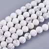 Natural Howlite Round Bead Strands X-G-I107-8mm-1