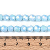 Anti-Tarnish Electroplate Glass Beads Strands X-EGLA-T021-6mm-15-01-4