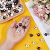 80Pcs 20 Styles Cube with Number Silicone Beads SIL-PA0001-22-3