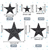   38Pcs 5 Style Star Hotfix Resin Rhinestone PATC-PH0001-06-2