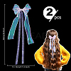 Nylon Organza Ribbon & Plastic Imitation Pearl Beaded Bowknot Bag Ornament HJEW-PH02020-3