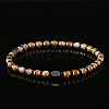 Natural Picture Jasper & Synthetic Non-magnetic Hematite Beads Stretch Bracelets for Men LS-NY6374-1