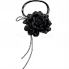 1Pc Retro Cloth Rose Flower Waxed Cord Wrap Choker Necklaces for Women NJEW-CP0001-05A-1