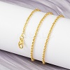 Brass Rope Chains Necklace for Women LS-NJEW-P265-16G-2