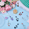 12Pcs 6 Style Natural & Synthetic Gemstone Pendants PALLOY-CA00029-5