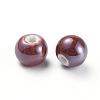 Glazed Porcelain Beads PORC-D001-10mm-25-2